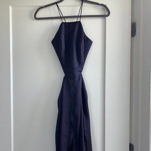 NBD backless cutout dress navy